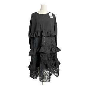 Soolinen Womens Lace Trimmed Dress L XL Artisan Wearable Art Whimsygoth Goth